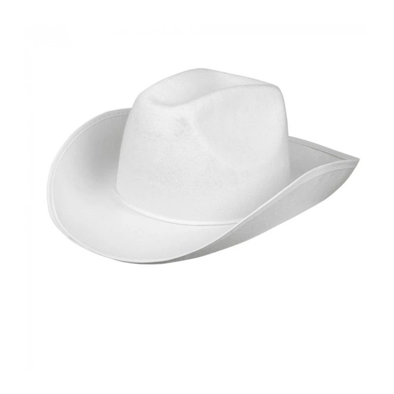 Chapeau Feutre Cowboy - Blanc 4 Chapeau Feutre Cowboy - Blanc – Image 2