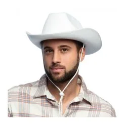 Chapeau Feutre Cowboy - Blanc 7 Chapeau Feutre Cowboy - Blanc -Perruque Soldes chapeau feutre cow boy blanc 2