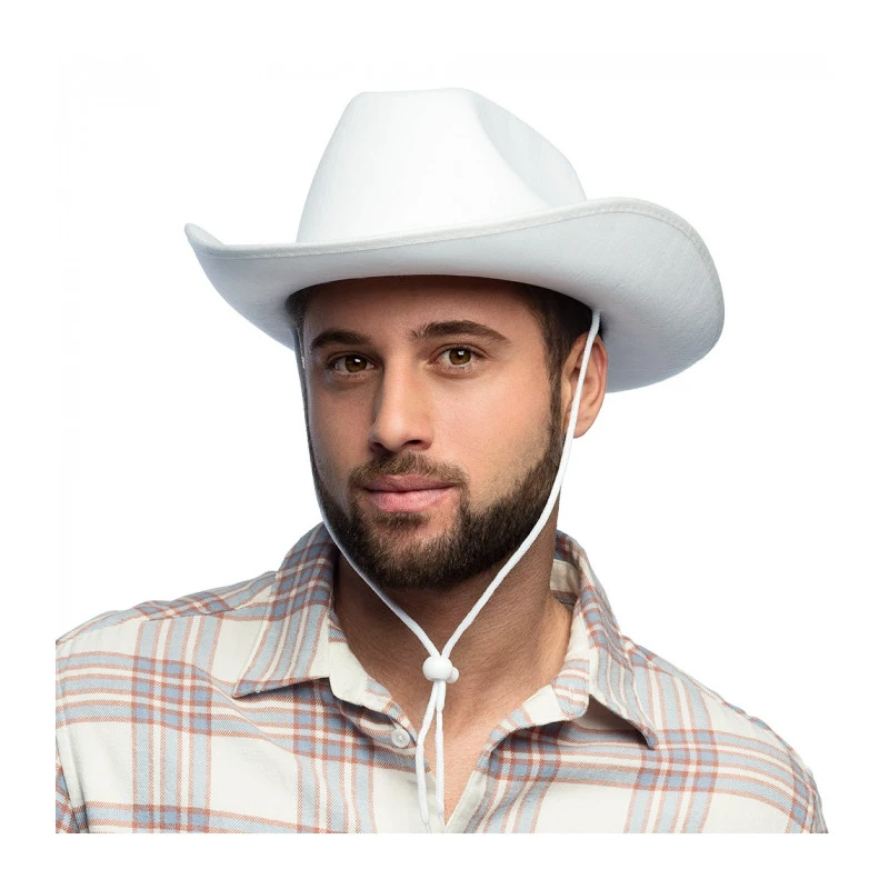 Chapeau Feutre Cowboy - Blanc 5 Chapeau Feutre Cowboy - Blanc – Image 3