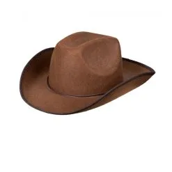 Chapeau Feutre Cowboy - Brun -Perruque Soldes chapeau feutre cow boy brun 1