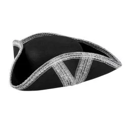 Chapeau Pirate Royal Fortune Argent -Perruque Soldes chapeau pirate royal fortune argent 1