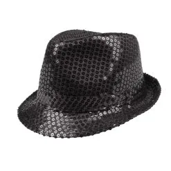 Chapeau Popstar Sequins Noir