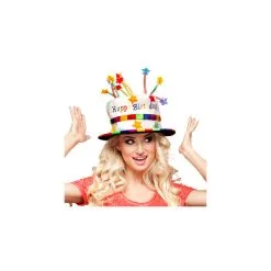 Chapeau Rainbow Pie Happy Birthday -Perruque Soldes chapeau rainbow pie happy birthday 1