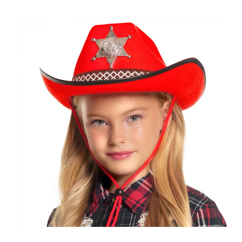 Chapeau Shérif Junior - 5 Couleurs Assorties 4 Chapeau Shérif Junior - 5 Couleurs Assorties – Image 2