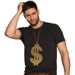 Collier Dollar XXL (24 Cm) DESTOCKAGE -Perruque Soldes collier dollar xxl 24 cm promo destock 2