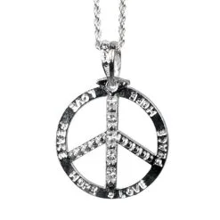 Collier Peace En Métal