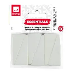 Éponges Triangles, Blanc, Lot De 6