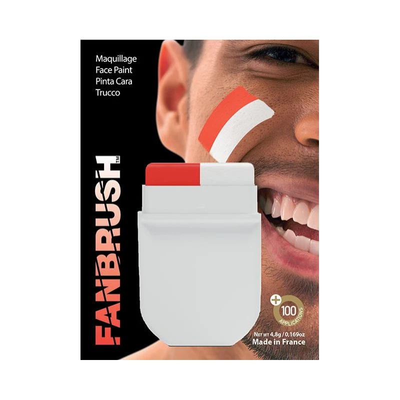 Fanbrush Rouge/blanc 3 Fanbrush Rouge/blanc