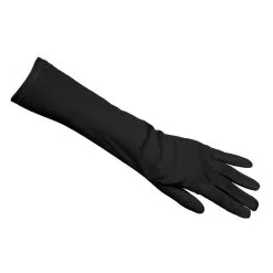 Gants Noir Polyester 40cm 'Nice' -Perruque Soldes gants noir polyester 40cm nice 1 2