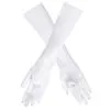 Gants En Satin 40 Cm - Blanc -Perruque Soldes gants satin blanc 40 cm