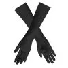 Gants En Satin 40 Cm - Noir -Perruque Soldes gants satin noir 40 cm