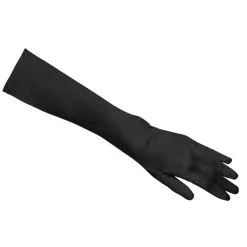 Gants En Satin 40 Cm - Noir -Perruque Soldes gants satin noir 40 cm 2
