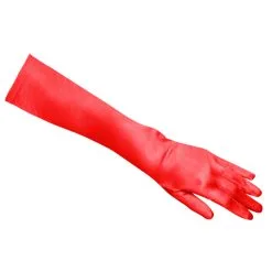 Gants En Satin 40 Cm - Rouge -Perruque Soldes gants satin rouge 40 cm 2