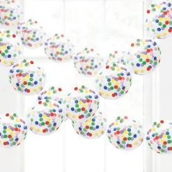 Guirlande 15 Ballons Latex 30cm CONFETTI