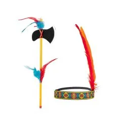 Set Indien Bandeau Et Hache 35 Cm