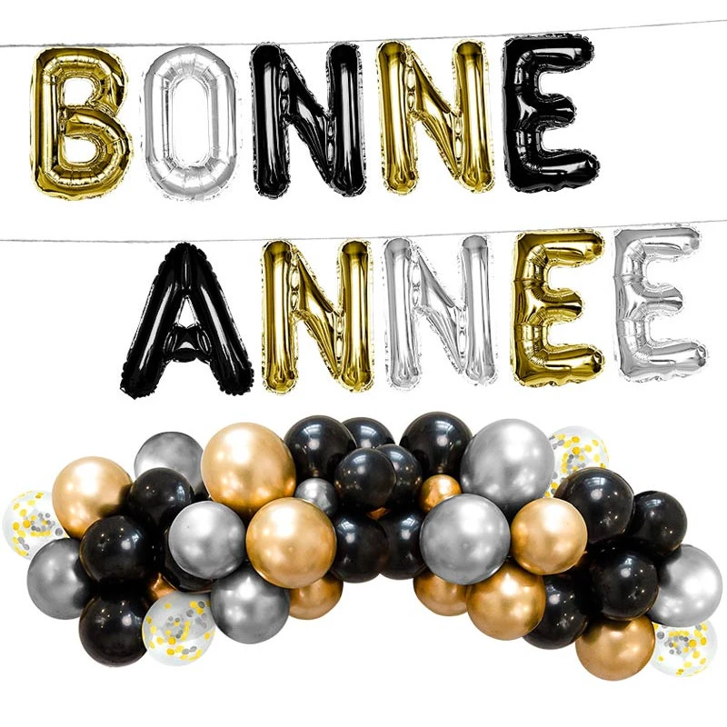 Kit 40 Ballons 30 Cm 30 Ballons Latex + BONNE ANNEE 30 Cm 4 Kit 40 Ballons 30 Cm 30 Ballons Latex + BONNE ANNEE 30 Cm – Image 2