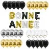 Kit 40 Ballons 30 Cm 30 Ballons Latex + BONNE ANNEE 30 Cm -Perruque Soldes kit 40 ballons bonne annee