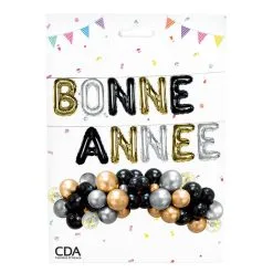 Kit 40 Ballons 30 Cm 30 Ballons Latex + BONNE ANNEE 30 Cm 7 Kit 40 Ballons 30 Cm 30 Ballons Latex + BONNE ANNEE 30 Cm -Perruque Soldes kit 40 ballons bonne annee 2