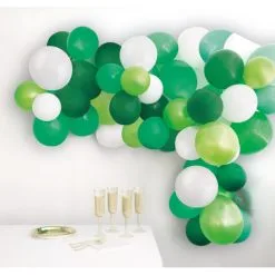 Kit De 40 Ballons Latex Pour Arche à Ballons Vert Et Blanc