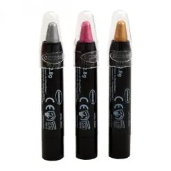 Kit De Maquillage 3 Crayons 2.8g - Or Argent Rose -Perruque Soldes kit de maquillage 3 crayons 28gr or argent rose 2