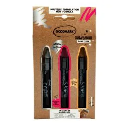 Kit De Maquillage 3 Crayons 2.8g - Or Argent Rose