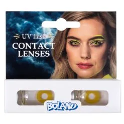 Lentilles 1 Mois UV Flash Jaune -Perruque Soldes lentilles 1 mois uv flash jaune 2