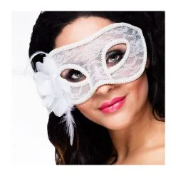 Loup En Dentelle MYSTIQUE Blanc -Perruque Soldes loup en dentelle mystique white 2