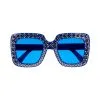 Lunettes Party Bling Bling Bleu -Perruque Soldes lunettes party bling bling bleu