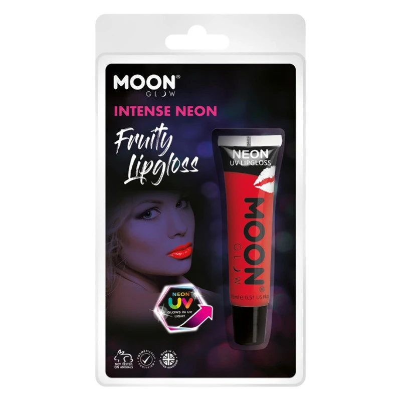 Moon Glow Intense Neon UV Gloss Rouge Goût Fraise -15 Ml 3 Moon Glow Intense Neon UV Gloss Rouge Goût Fraise -15 Ml