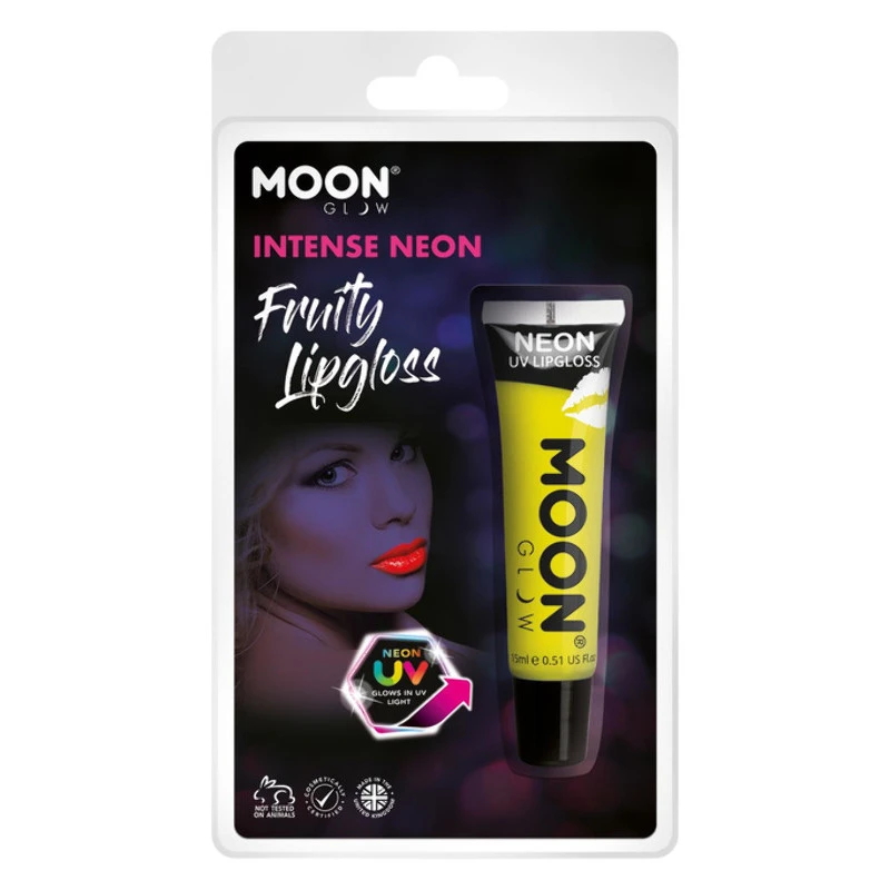 Moon Glow Intense Neon UV Gloss Jaune Goût Banane -15 Ml 3 Moon Glow Intense Neon UV Gloss Jaune Goût Banane -15 Ml