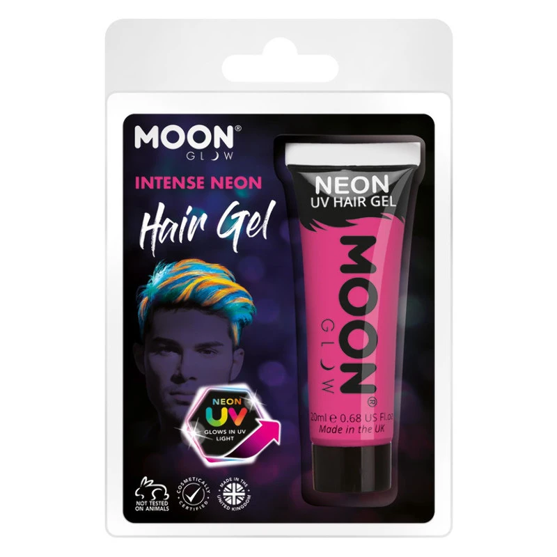 Moon Glow Intense Neon UV Gel à Cheveux Rose Fluo ,20ml 3 Moon Glow Intense Neon UV Gel à Cheveux Rose Fluo ,20ml