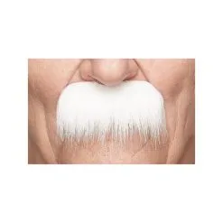Moustache Brosse - Blanche (007) 6 Moustache Brosse - Blanche (007) -Perruque Soldes moustache brosse 007 blanc 1