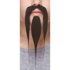 Moustache Chinois Longue Enfant - Noir B Rillant (S038)