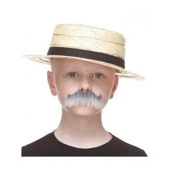 Moustache Crocs Enfant - Noir Et Blanche (S014)