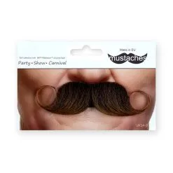 Moustache Brune Elegante 90 Mm (037) -Perruque Soldes moustache elegante 037 brun brillant 90 mm 2