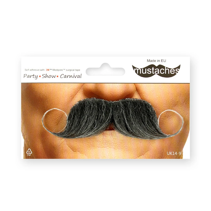 Moustache Noire Et Balnche Elegante 90 Mm (037) 5 Moustache Noire Et Balnche Elegante 90 Mm (037) – Image 3