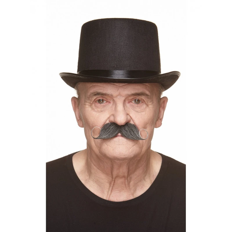 Moustache Noire Et Balnche Elegante 90 Mm (037) 3 Moustache Noire Et Balnche Elegante 90 Mm (037)