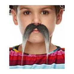 Moustache Mexicain Enfant - Grise Méché (S030)