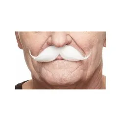 Moustache Guillaume - Blanche (018) -Perruque Soldes moustache guillaume 018 blanc 1