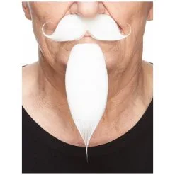 Perruque Soldes -Perruque Soldes moustache mousquetaire 026 blanc 1