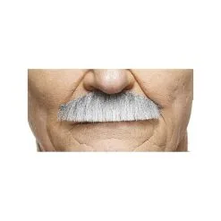 Moustache Parrain - Noire Et Blanche (104) -Perruque Soldes moustache parrain 104 noire et blanche 1