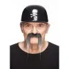 Moustache - Noire Méchée De Blanc (022) -Perruque Soldes moustache pirate 022 noir meche de blanc