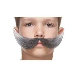 Moustache Poilue Enfant Noire Méchée (S039)