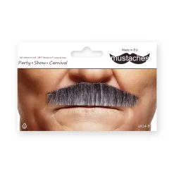 Moustache Policier - Noire Et Blanche (105) -Perruque Soldes moustache policier 105 noire et banche 2