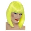 Perruque Glam, Jaune Fluo, Cheveux Courts, Dégradés Avec Frange