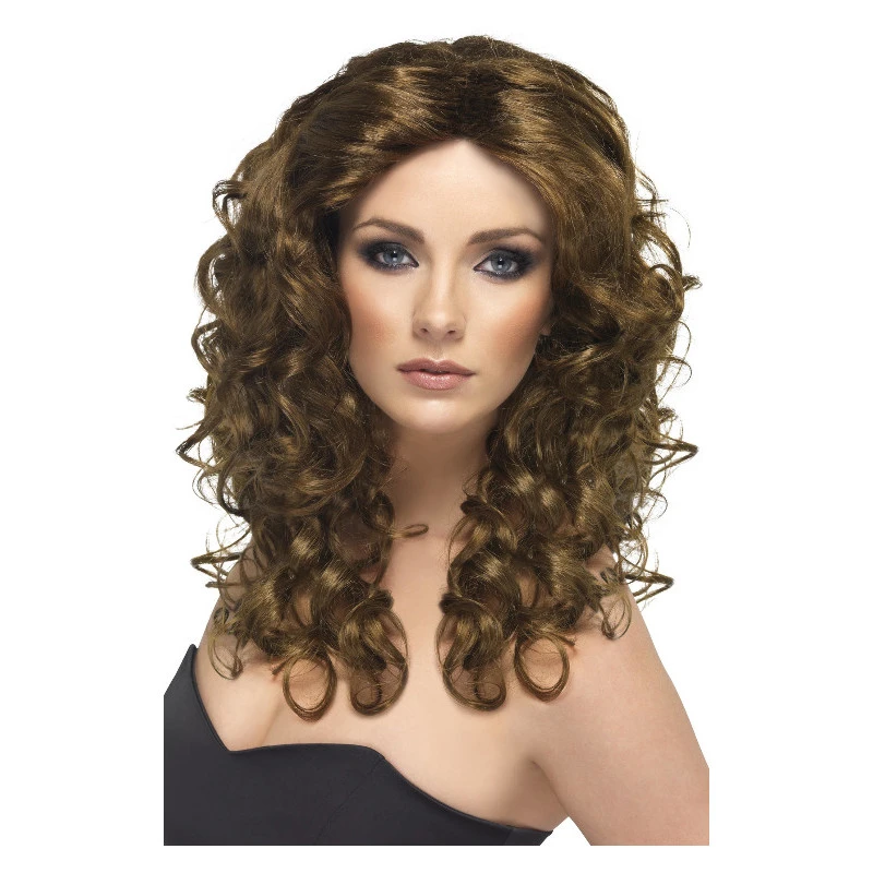 Perruque Glamour, Brune, Cheveux Longs, Bouclés 3 Perruque Glamour, Brune, Cheveux Longs, Bouclés