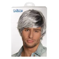 Perruque Tyler - Noire Et Blanche -Perruque Soldes perruque tyler noir et blanche 1