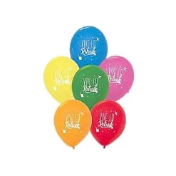 Sachet 6 Ballons 30 Cm Imprimé 1 Face - Vive La Retraite -Perruque Soldes sachet 6 ballons 30 cm imprime 1 face vive la retraite 2