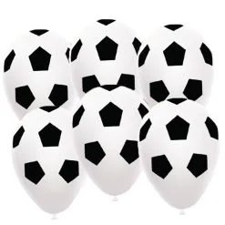 6 Ballons Imprimés Ballon De Football 30 Cm -Perruque Soldes sachet 6 ballons imprimes ballon de football 30 cm 2