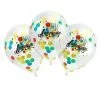 3 Ballons JOYEUX ANNIVERSAIRE Confettis Papier Multicolores -Perruque Soldes sachet de 3 ballons impr joyeux anniv confetti multi